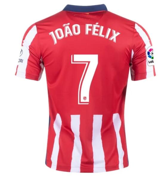 Atletico Madrid Home Kit Soccer Jersey JOAO FELIX #7 2020/21